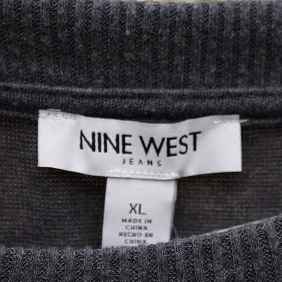 Nine West Womens Heather Mood Indigo Long Sleeve Sweater, Size XL, New with Tags - Picture 12 of 12